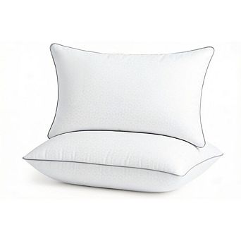 Queen Pillows Set of 2, Firm Down Alternative Bed Pillows, Hotel Quality, Machine Washable