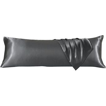 Satin Body Pillow for Adults, 20x54 Inch with Removable Cover