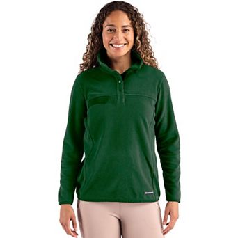 Cutter & Buck Woodland Epic Versatility Recycled Fleece Womens Snap Pullover Jacket