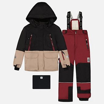 Big Kids Boy Two Piece Teknik Cordura-Reinforced Snowsuit with Hooded Jacket and Snow Pants