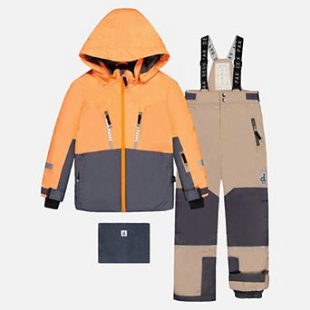 Big Kids Boy Two Piece Teknik Cordura-Reinforced Snowsuit with Hooded Jacket and Snow Pants