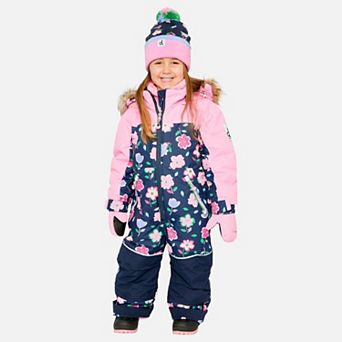 Little Kids Girl Floral Print One Piece Discover Snowsuit