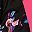 Black Rose Print Pink