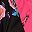 Black Rose Print Pink