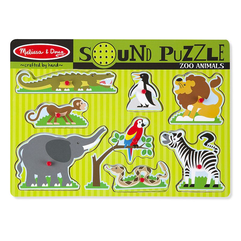 Melissa and Doug Zoo Animals Sound Puzzle, Multicolor