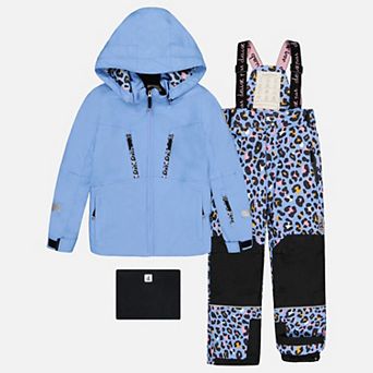 Big Kids Girl Two Piece Teknik Cordura-Reinforced Snowsuit with Hooded Jacket and Snow Pants