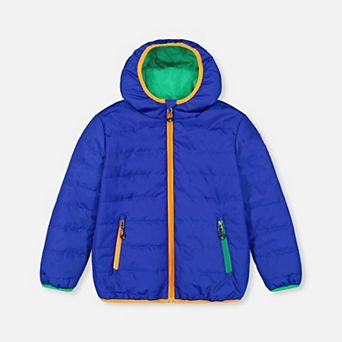 Little Kids Boy Hooded Quilted Mid-Season Jacket