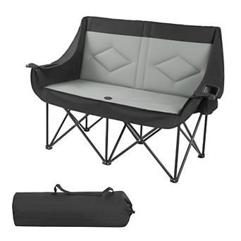 VEVOR Double Camping Chair, Oversized Two Person Camp Chair with 660 lbs Heavy Duty Support, 1 Pack