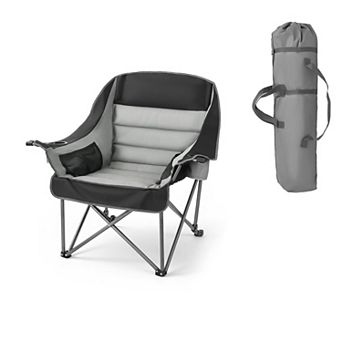 VEVOR Oversized Camping Chairs, 450 lbs Heavy Duty Support, Portable Padded Folding Camp Chairs