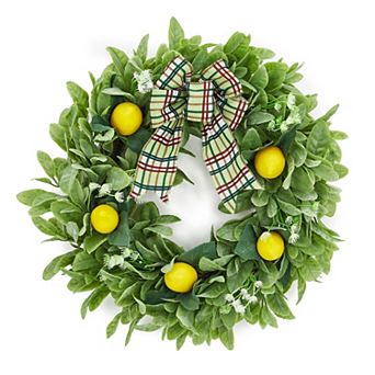 20 Inch Lemon Wreath for Front Door