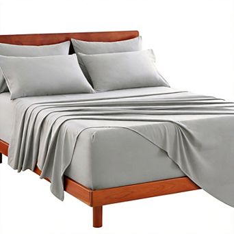 Deep Pocket Queen Sheet Set 6 pc 21" Mattress Fit Breathable Bedding Easy Fit