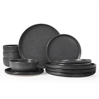 Milkyway Stoneware Dinnerware Reactive Glaze Plates Mugs Set