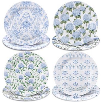 Hydrangea Salad Plates Dessert Dinnerware Set