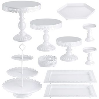 Metal Cake Stand Set Cupcake Display Tower Wedding Party