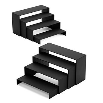 Metal Display Risers Rectangular Stand Shelves