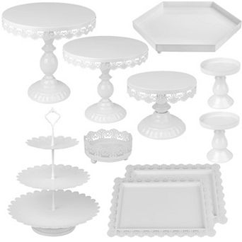 Metal Cake Stand Cupcake Holder Fruit Dessert Serving Platter Party Decor