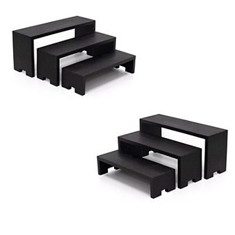 Wooden Display Risers Tiered Stand Organizer Racks