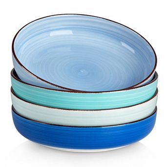 Pasta Ceramic Salad Soup Plates Shallow Dishes