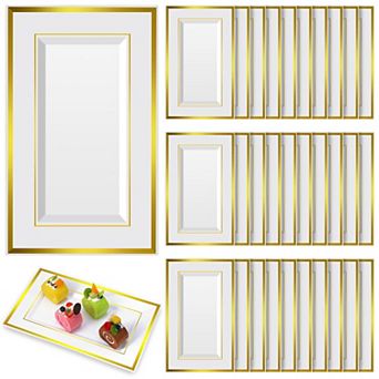 Plastic Serving Tray Disposable Rectangle Platter