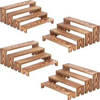 Wooden Tiered Riser Display Stand Organizer