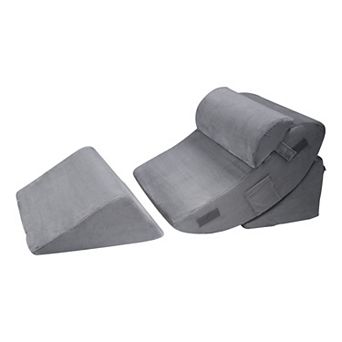 VEVOR Wedge Pillow for Sleeping, 4 pc Adjustable Orthopedic Bed Wedge Set