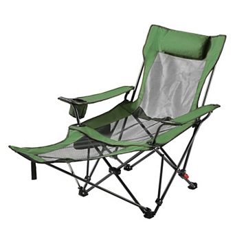 VEVOR Reclining Camping Chair, 4 Adjustable Positions, Portable for Adults, Supports 220 lbs, Green