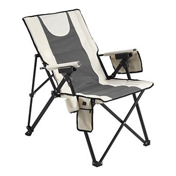 VEVOR Heated Camping Chair, 3 Heat Settings, High Back Folding Camping Chair, Supports 260lbs