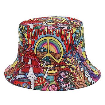 Bucket Hat Packable Reversible Printed Sun Fisherman Outdoor Summer Travel Hiking Beach