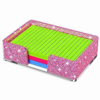 Acrylic Sticky Note Holder Desk Organizer Memo Pad Dispenser