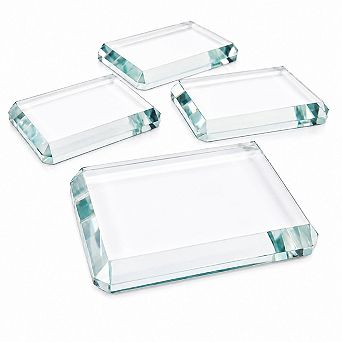 Clear Glass Paperweight Blocks Rectangular Tiles For Crafts Diy Projects