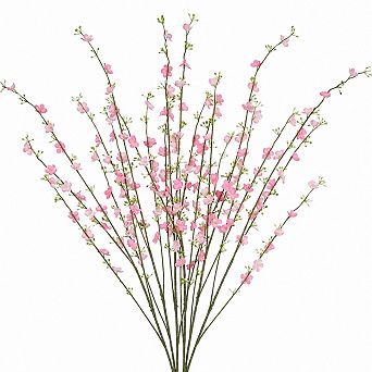 2 pc Artificial Forsythia Branches Flexible Faux Floral Stems Spring Home Wedding Decor