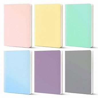 6-Pack Softcover Lined Journals College Ruled Thick Paper For Work School Business