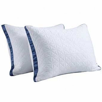 Queen Size 2 Pack Hotel Luxury Pillows Down Alternative Supportive Breathable Gusseted for All