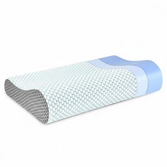 5S Slow Rebound Memory Foam Pillow Contour Neck Shoulder Support Washable Breathable 2 Heights for