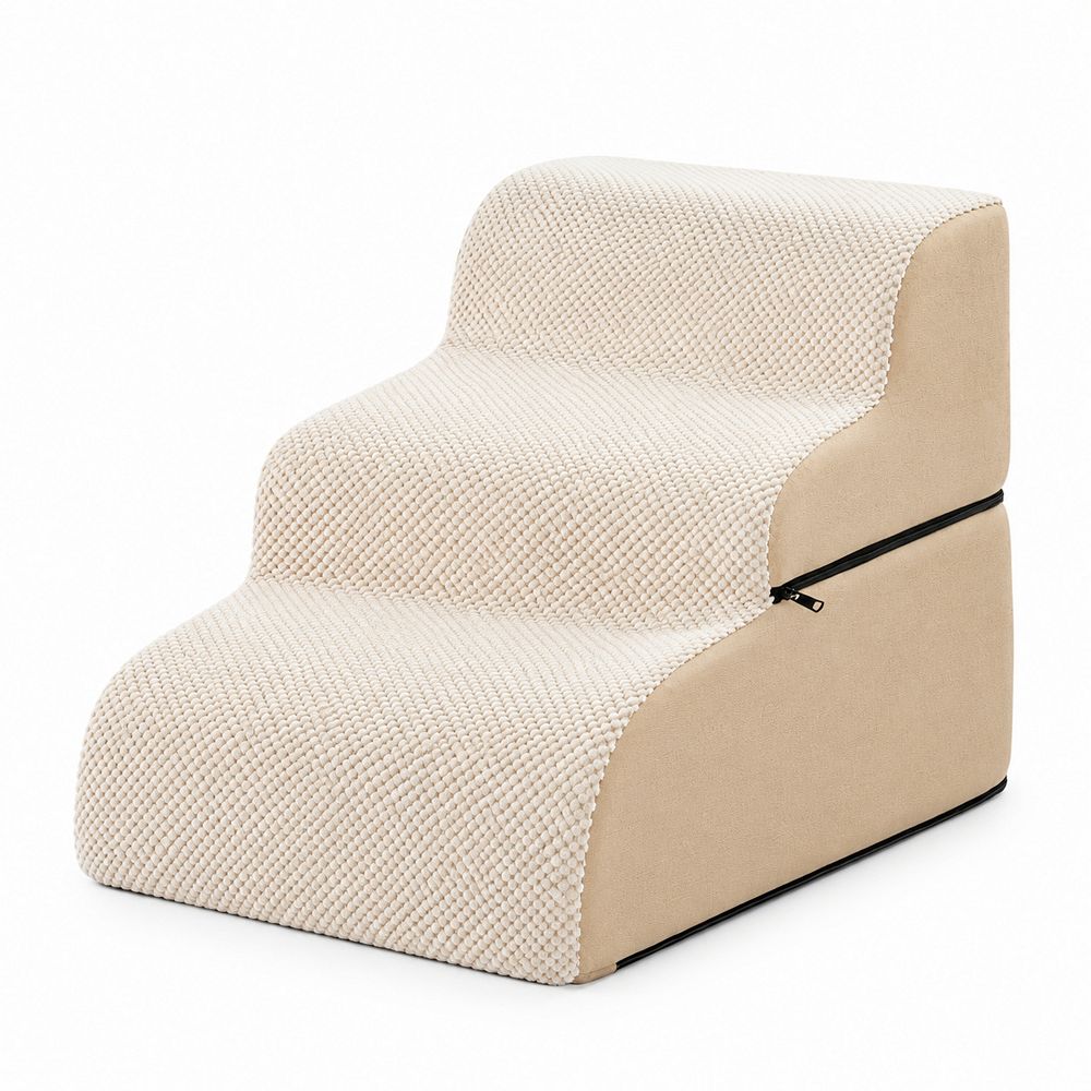 Detachable Pet Stairs 4 Step Foam Dog Ramp for Couch