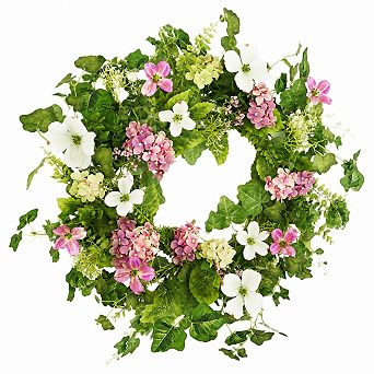 18 Inch Spring Summer Wreath Eucalyptus Leaves Floral Home Decor Front Door