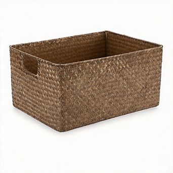 Seagrass Wicker Storage Basket with Handle