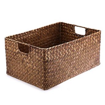 Seagrstorbaskets Wicker Storage Basket with Handles