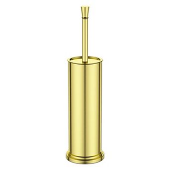 Stainless Steel Toilet Brush Holder Set Heavy Duty Removable Inner Splash Protection
