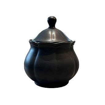 Vintembossed Ceramic Sugar Bowl With Lid Container Jar Kitchen Countertop Coffee Bar
