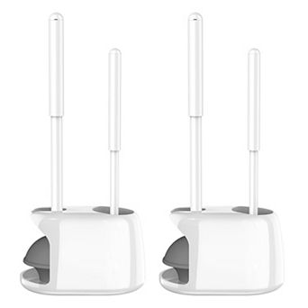 Toilet Brush Plunger Set Bowl Holder Bathroom