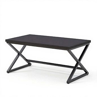 Wood Computer Desk, Modern Writing Desk with Metal Legs for Home Office