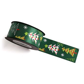 1 pc Christmas Fabric Ribbon for Gift Wrapping 1 Inchs x 5.5 Yards
