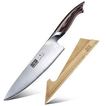HOSHANHO 8 in Kitchen Knife Non-slip Ultra Sharp Chef Knife with Wood Sheath