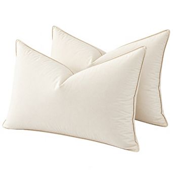 Unikome Luxury 4-Layer Down Around Feather Bed Pillows, Set of 2