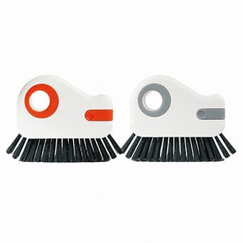 2 pc Handheld Window Track Cleaning Brush for Grooves, Sills and Tight Spaces