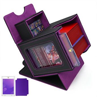 Card Deck Box for Commander 100 Double Sleeved Cards Magnetic Closure with Dice Tray 1 pc