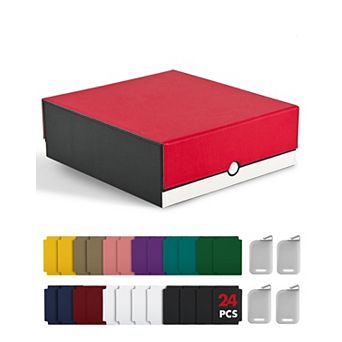 Card Storage Case Holds 3200 Cards 24 Dividers 4 Stoppers Red White 1 pc for TCG MTG