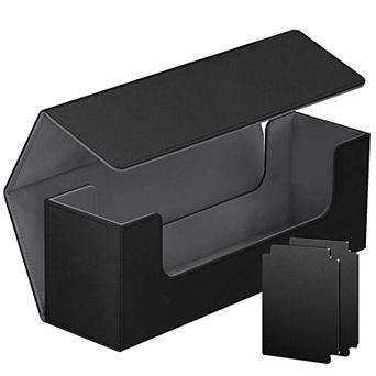 Card Deck Storage Case Holds 600 Sleeved Cards Magnetic Closure PU Leather 1 pc 11.45x4.2x3.6 in