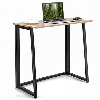 31" Small Folding Computer Desk, Laptop PC Work Table Writing Table for Small Spaces, Home Office